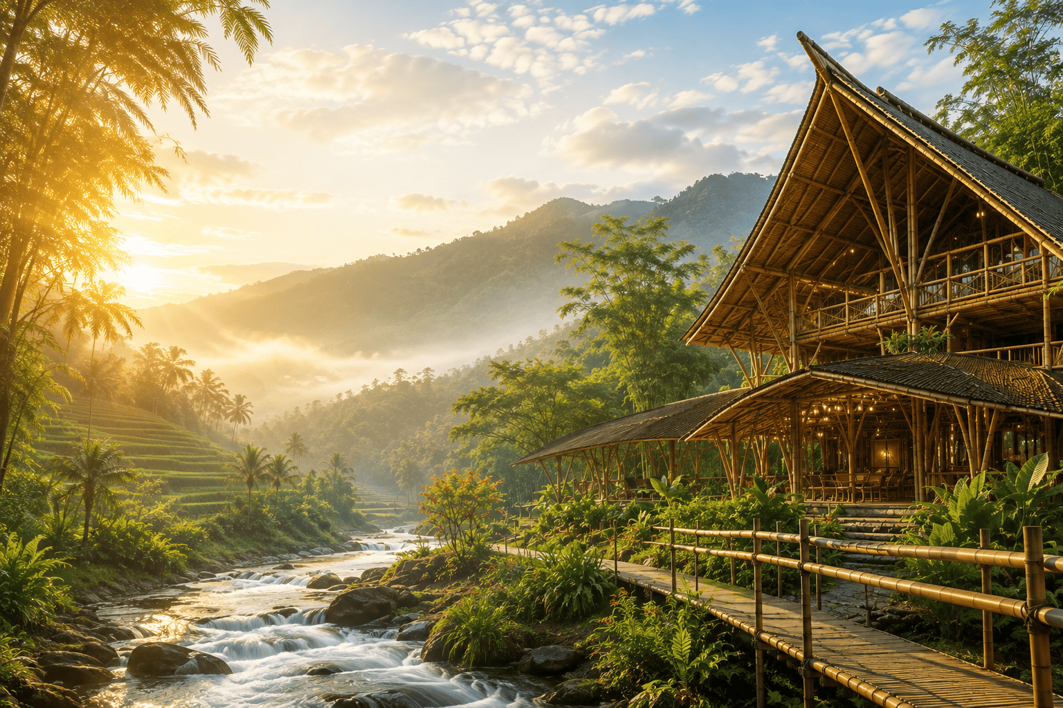 Saung Bambu Background